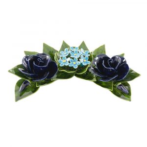 Motif 30 cm - roses bleues et violettes
