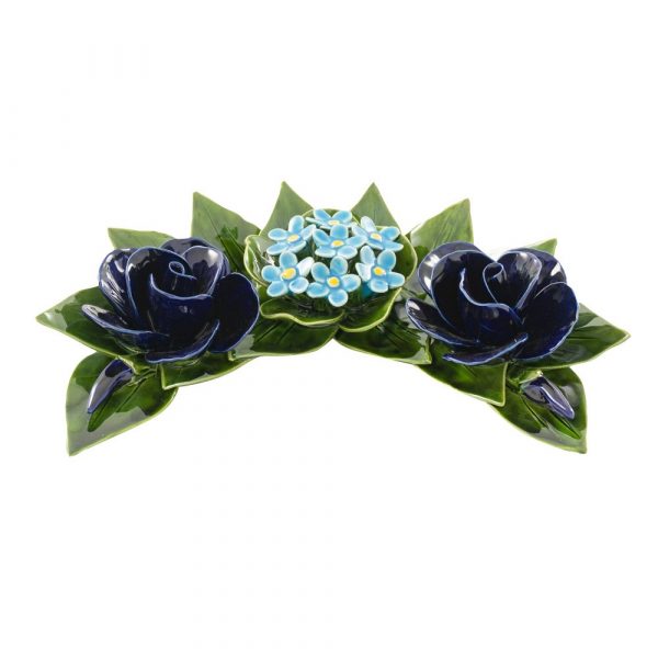 Motif 30 cm - roses bleues et violettes