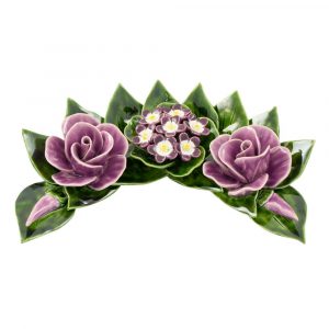 Motif 30 cm - roses parme et violettes